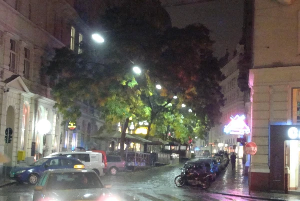 дождливо в Вене в октябре