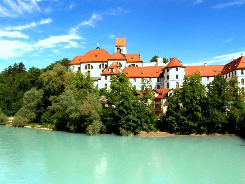 ГЕРМАНИЯ. ЮЖНАЯ БАВАРИЯ. ФЮССЕН, ОБЕРАММЕРГАУ, монастырь ЭТТАЛЬ