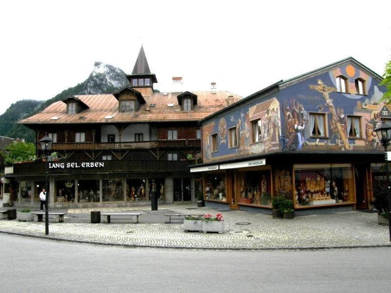 Площадь в деревне Обераммергау
