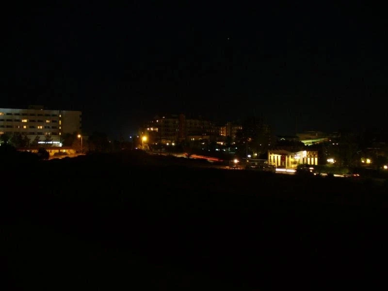 ночной вид с балкона на соседние отели: Sural Saray 5*, Riva Bella Hotel 5*, Club Club Golden Beach