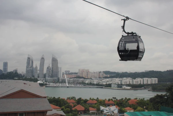 Пролёт над заливом в Cable Car 