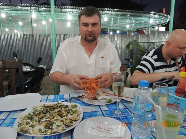 Андрей с лобстером (хвалится) )))