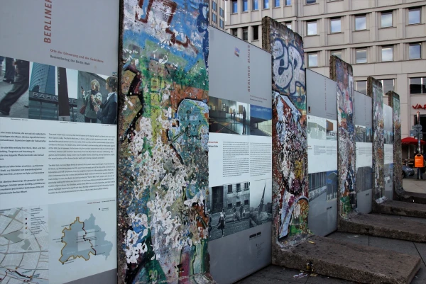 Потсдамская площадь ( Potsdamer Platz). Части Берлинской стены.