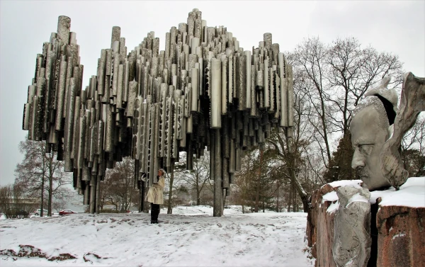 Хельсинки. Мемориал Я. Сибелиуса.