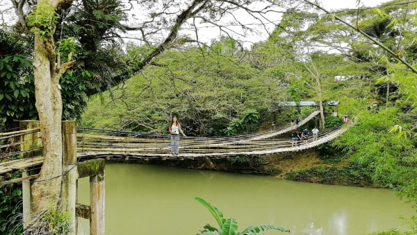 мосты Sipatan Twin Hanging Bridge