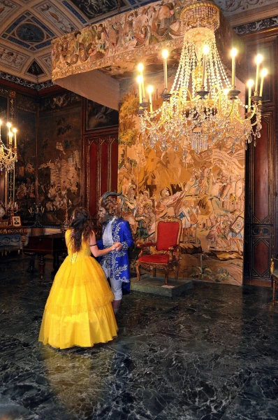 В палаццо Мирто (Museo Palazzo Mirto). Застала репетицию музыкального спектакля "Красавица и Чудовище"