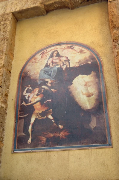Фрагмент росписи фасада церкви Святой Марии Соккорсо (Chiesa S.Maria del Soccorso (XVI в.)  