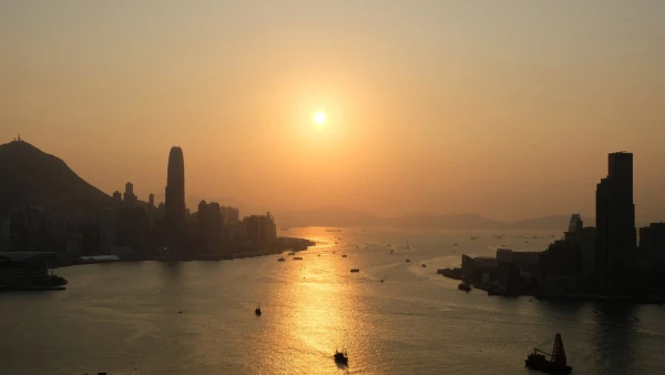 Закат над гаванью Виктория