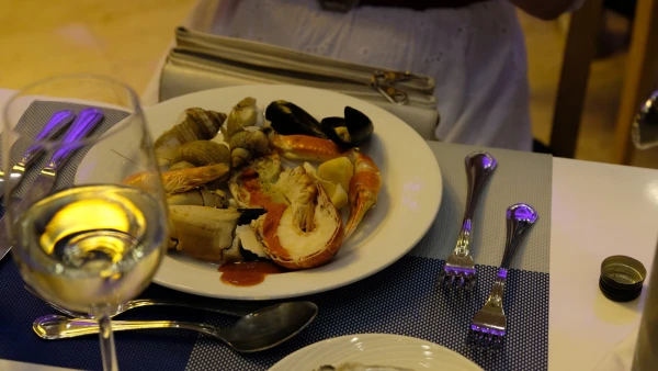 Ужин с морепродуктами в отеле