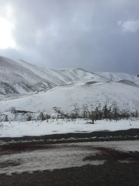 заснеженные горы