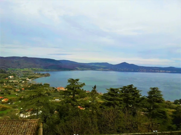 Castello Orsini-Odescalchi. Вид из окна на озеро Браччано