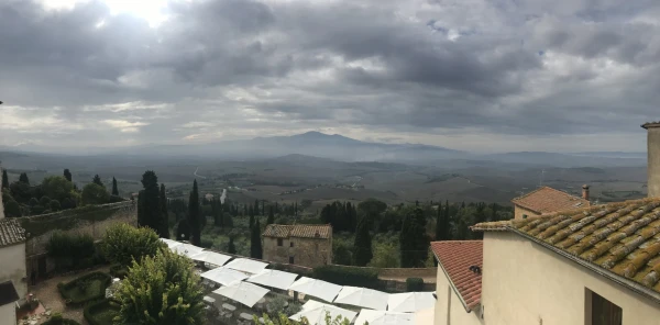 Виды из отеля на долину Val d”Orcia