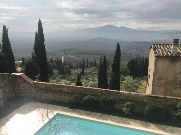 Виды из отеля на долину Val d”Orcia