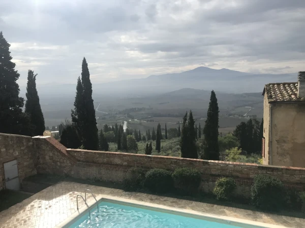 Виды из отеля на долину Val d”Orcia