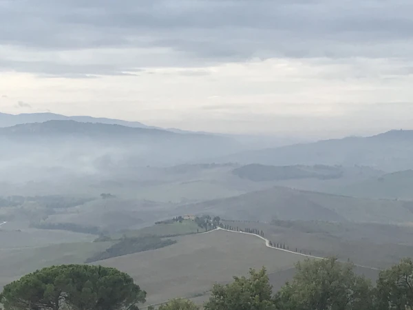 Виды из отеля на долину Val d”Orcia