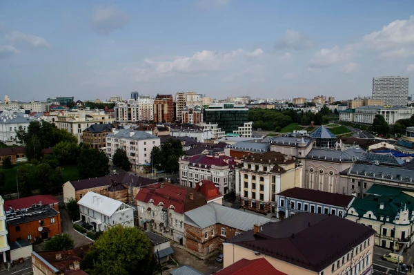 Вид на город с колокольни Богоявленского Собора
