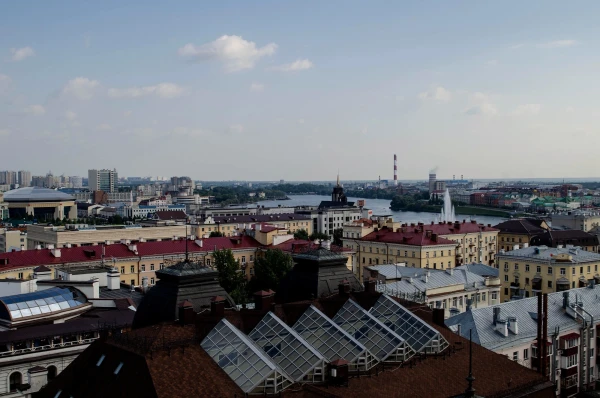 Вид на город с колокольни Богоявленского Собора