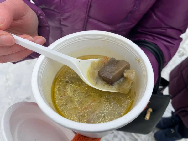 Шуя, пробую щи по-царски с белыми грибами
