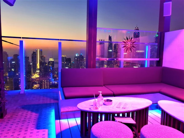 Бар на крыше .Мой отель в Дубае Taj Jumeira Lakes Towers