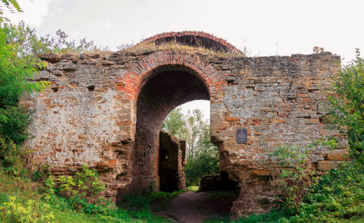 Заславские ворота в селе Межирич