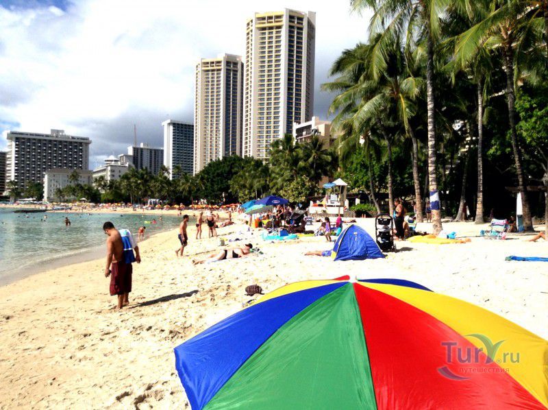 Пляж Prince Kuhio Beach на Вайкики