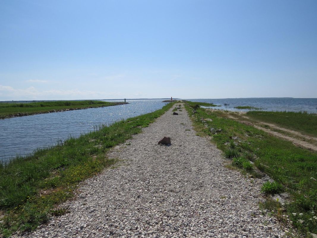 Портовый мол и пожарный сарай в порту Эстербю