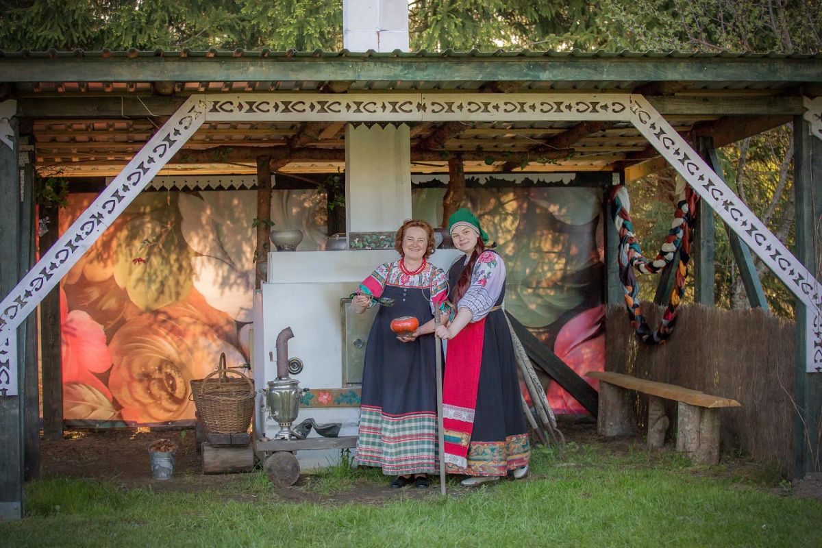 Русский хуторской двор в Пярнумаа