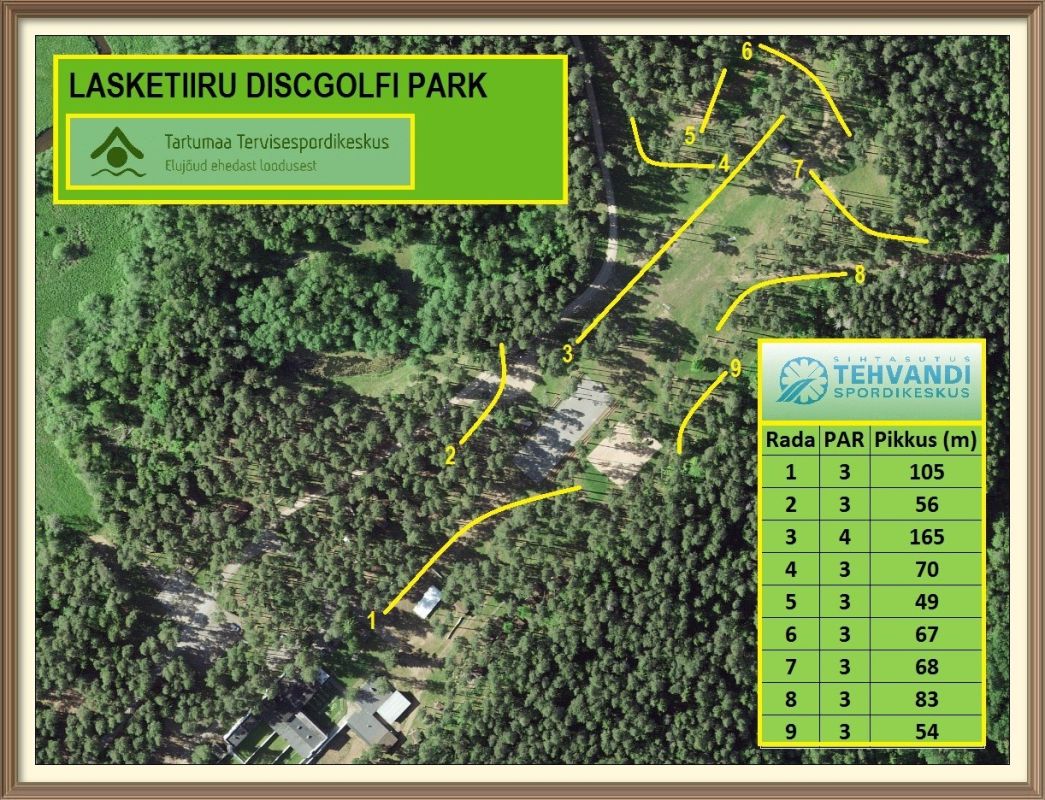 Парк для диск-гольфа в Оздоровительном центре Тартуского уезда