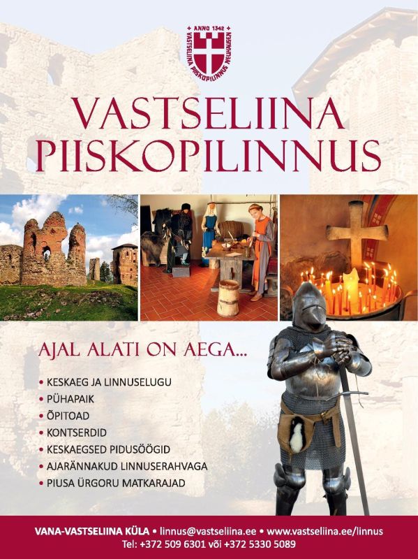 Средневековый центр впечатлений епископского городища Вастселийна