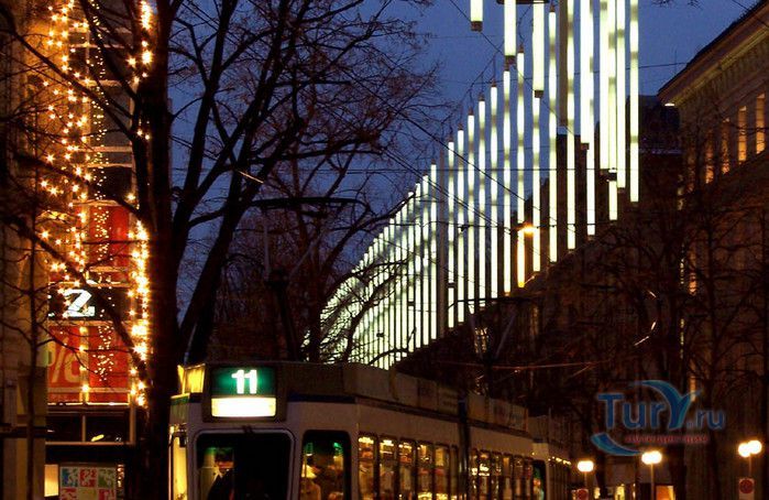 Улица Банхофштрассе в Цюрихе