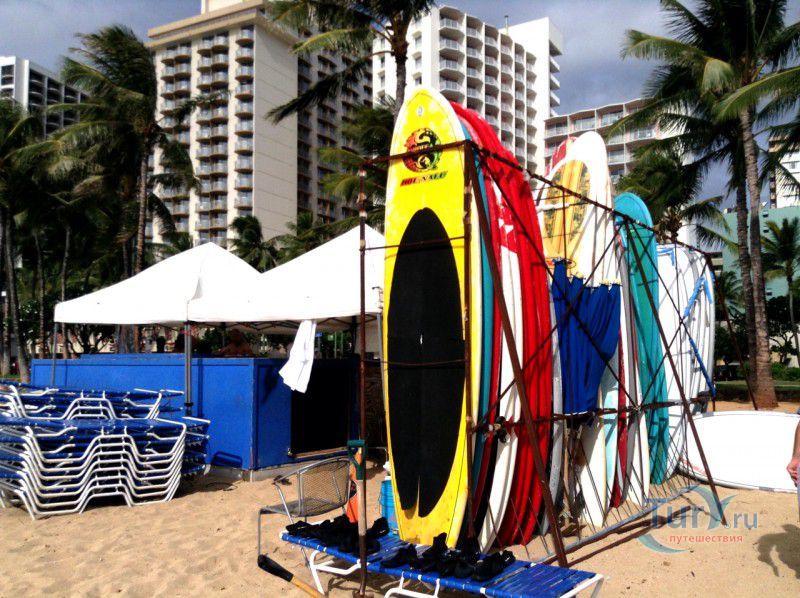 Пляж Kapiolani Beach на Вайкики