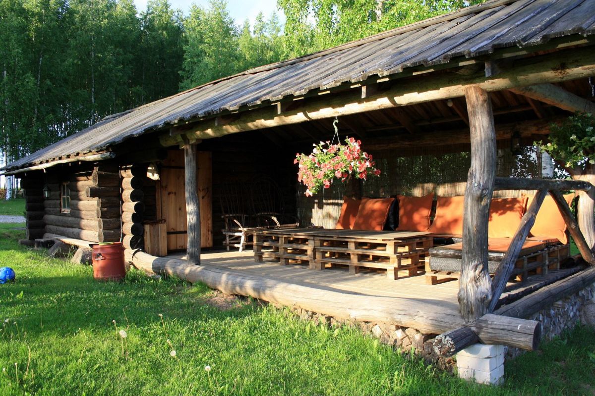 Туристический хутор Pedaja: баня по-черному, бочка для купания и автобаня