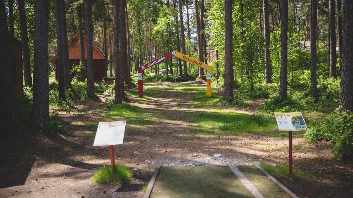 Парк для диск-гольфа в центре оздоровительного спорта Йыулумяэ